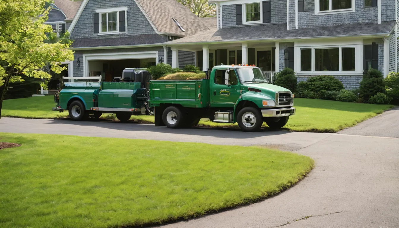 A friendly homeowner talking with a septic provider beside a tidy yard in Hammonton